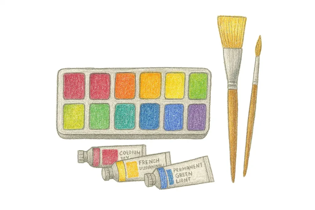 Brushes and Tools for Watercolour Painting