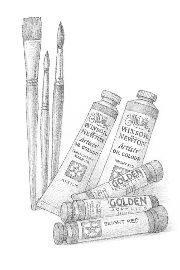 Brushes and Palette Knives for Acrylic Painting