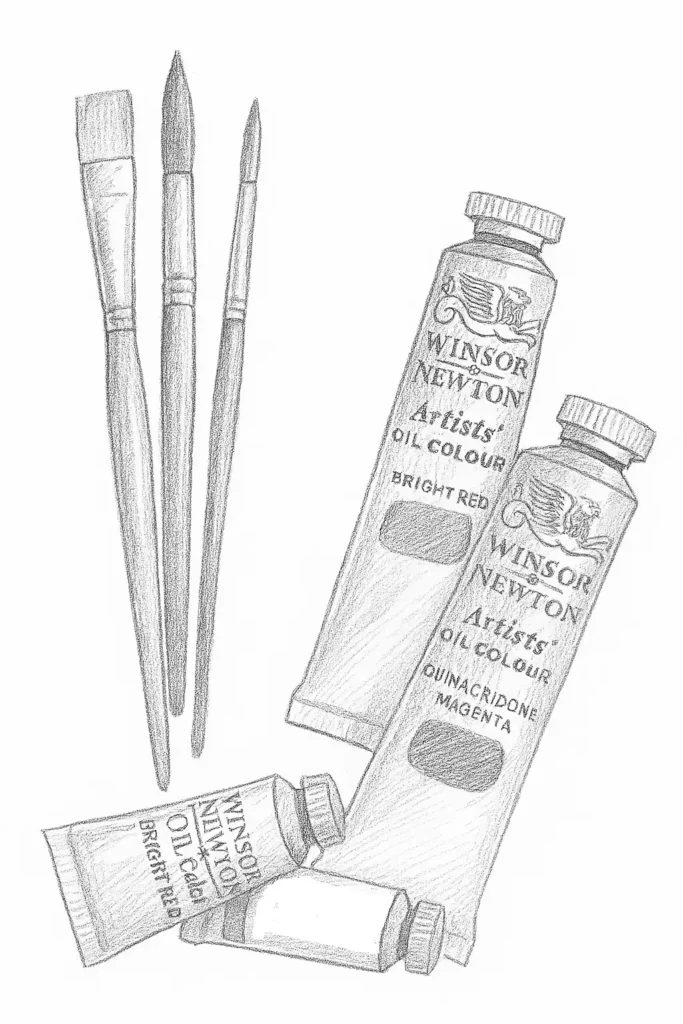 Brushes and Palette Knives for Oil Paints